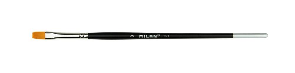 MILAN PINCEL PLANO PELO SINTÉTICO MANGO CORTO SERIE 621