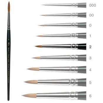 WINSOR & NEWTON PINCEL MINIATURA MARTA KOLINSKY SERIE 7 PUNTA REDONDA