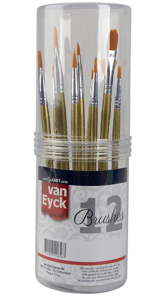 VAN EYCK SET DE 12 PINCELES SINTÉTICOS