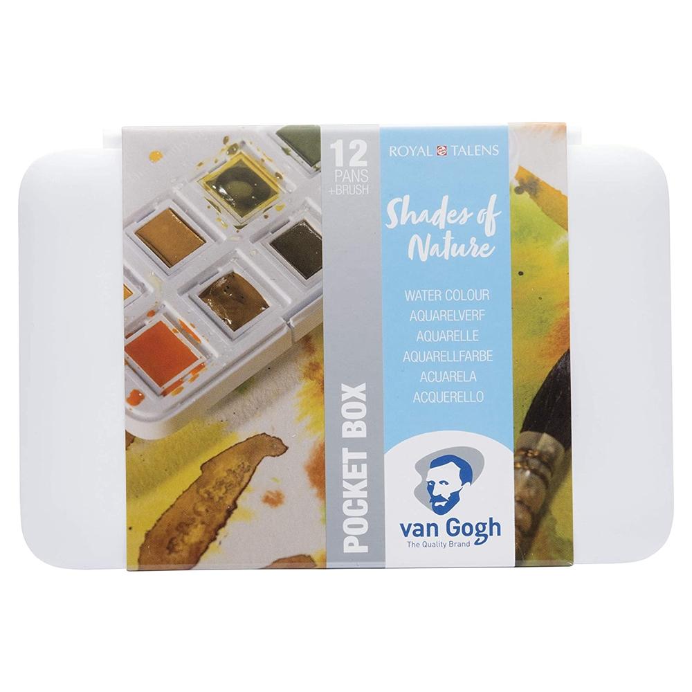 VAN GOGH CAJA 12 ACUARELAS TONOS NATURAL