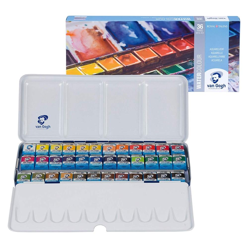 VAN GOGH CAJA METÁLICA 36 ACUARELAS
