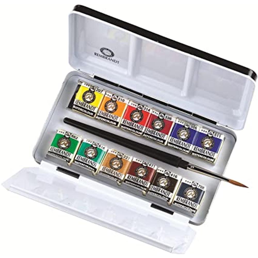 REMBRANDT CAJA METÁLICA 12 ACUARELAS
