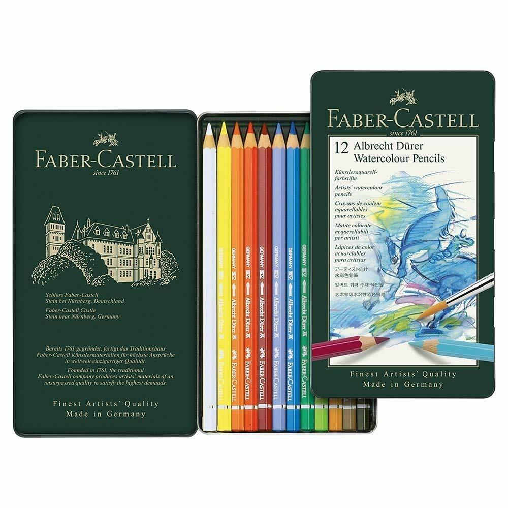 FABER-CASTELL CAJA METÁLICA 12 LÁPICES ACUARELABLES ALBRECHT DÜRER