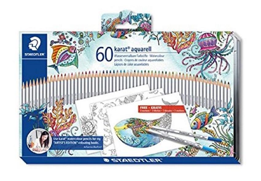 STAEDTLER CAJA METÁLICA 60 LÁPICES ACUARELABLES