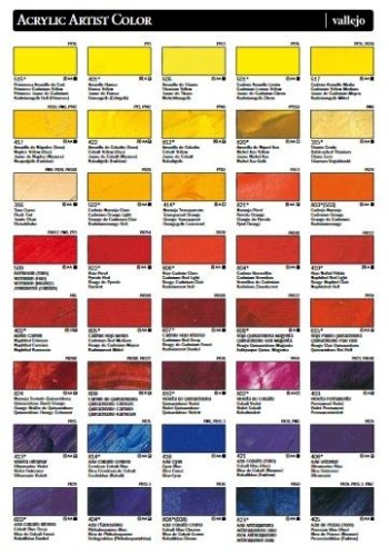 VALLEJO ACRÍLICO ARTIST COLOR TUBO 60ML