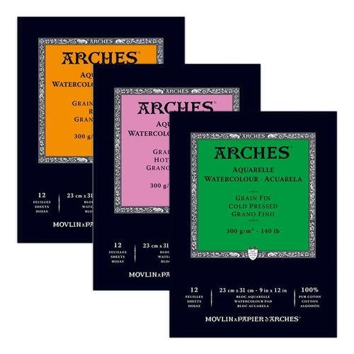 ARCHES BLOC ACUARELA 12 HOJAS 300GR