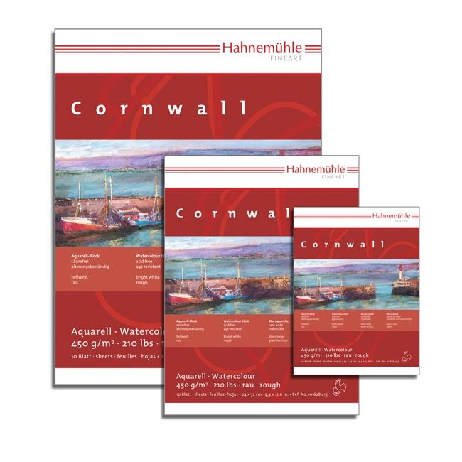 HAHNEMÜHLE CORNWALL BLOC ACUARELA 10H 450 GR. BLANCO CLARO GR. GRUESO