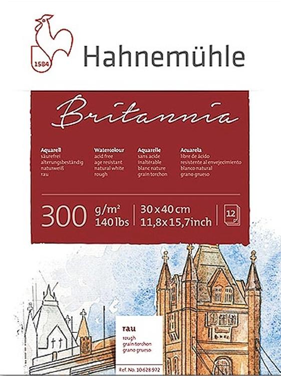 HAHNEMÜHLE BRITANNIA BLOC ACUARELA 12H 300 GR BLANCO NATURAL GR. GRUESO