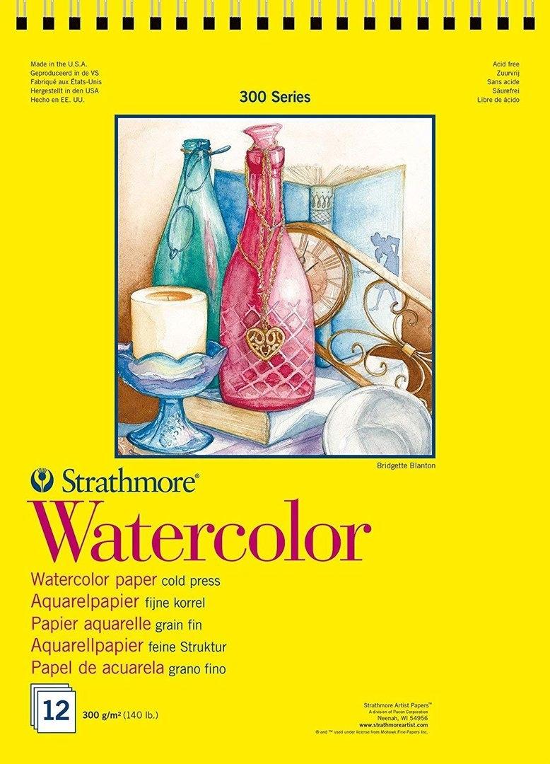 STRATHMORE BLOC PAPEL ACUARELA 12 HOJAS 300 G/M2