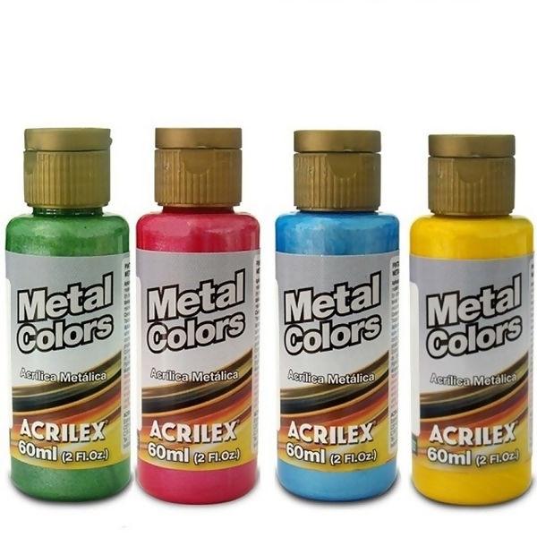 ACRILEX ACRÍLICA COLORES METALICOS 60 ML