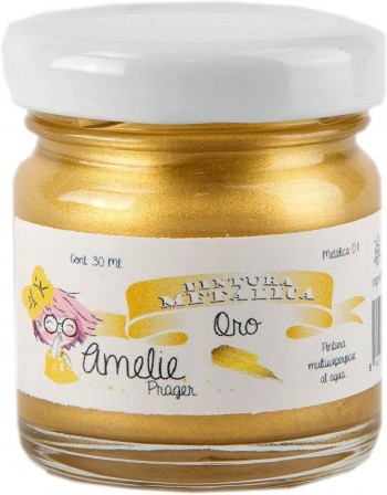 AMELIE PRAGER PINTURA METÁLICA ORO 30 ML