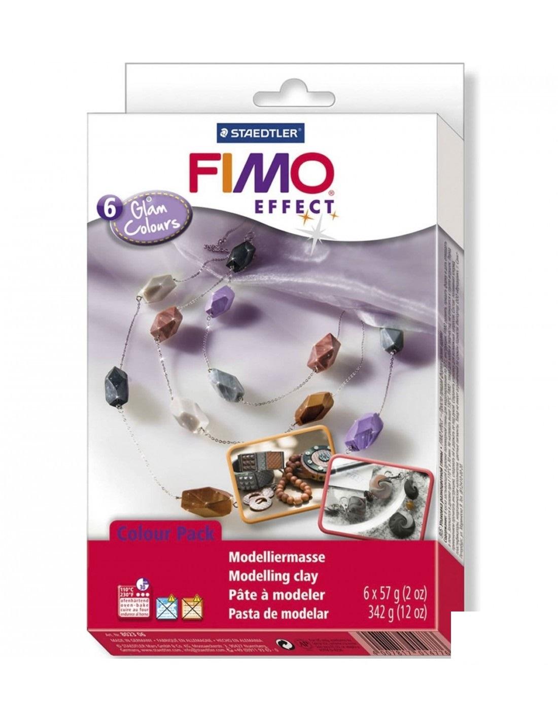 STAEDTLER FIMO SOFT JUEGO PASTAS TONOS LILAS GLAM COLOURS