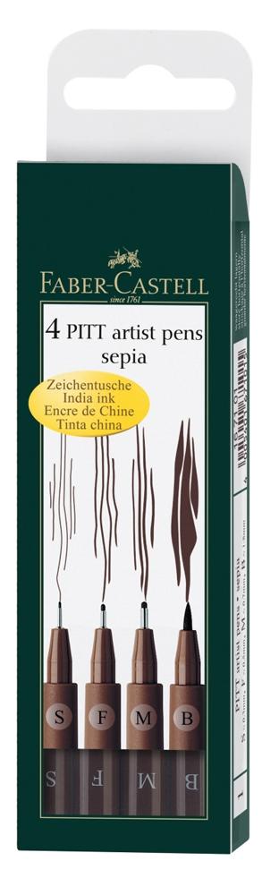 FABER-CASTELL SET 4 ROTULADORES PITT ARTIST PENS (VARIOS MODELOS)