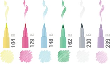 FABER-CASTELL SET DE 6 ROTULADORES PINCEL TINTA CHINA (VARIOS MODELOS)