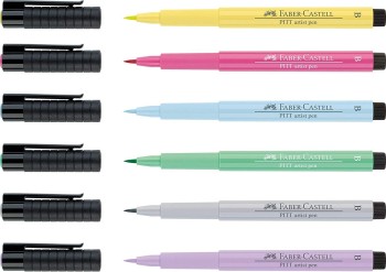 FABER-CASTELL SET DE 6 ROTULADORES PINCEL TINTA CHINA (VARIOS MODELOS)