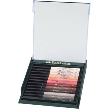 FABER-CASTELL ESTUCHE DE 12 ROTULADORES PITT ARTIST PEN