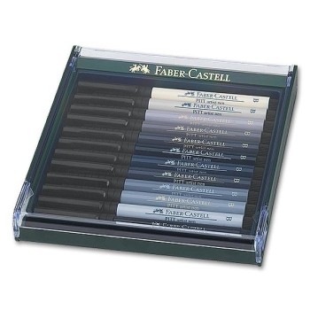 FABER-CASTELL ESTUCHE DE 12 ROTULADORES PITT ARTIST PEN