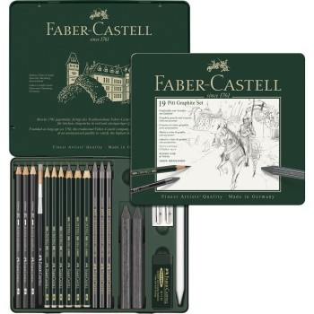 FABER-CASTELL ESTUCHE PITT MONOCHROME GRAFITO (VARIOS MODELOS)