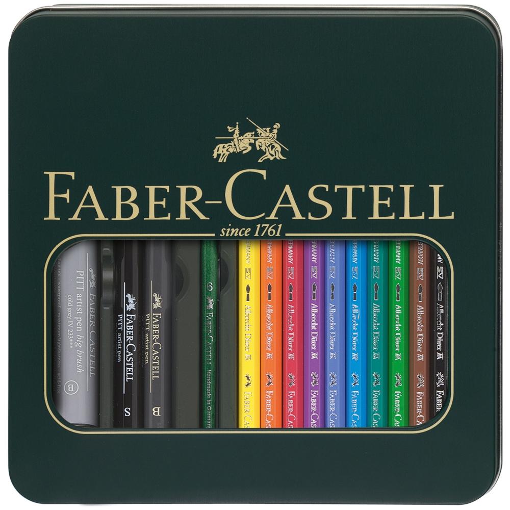 FABER-CASTELL ESTUCHE TÉCNICA MIXTA CAJA METÁLICA