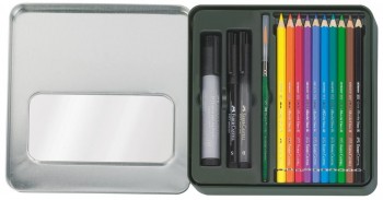 FABER-CASTELL ESTUCHE TÉCNICA MIXTA CAJA METÁLICA
