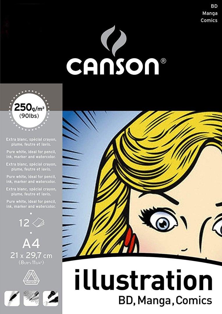 CANSON BLOC CÓMIC Y MANGA 12 HOJAS