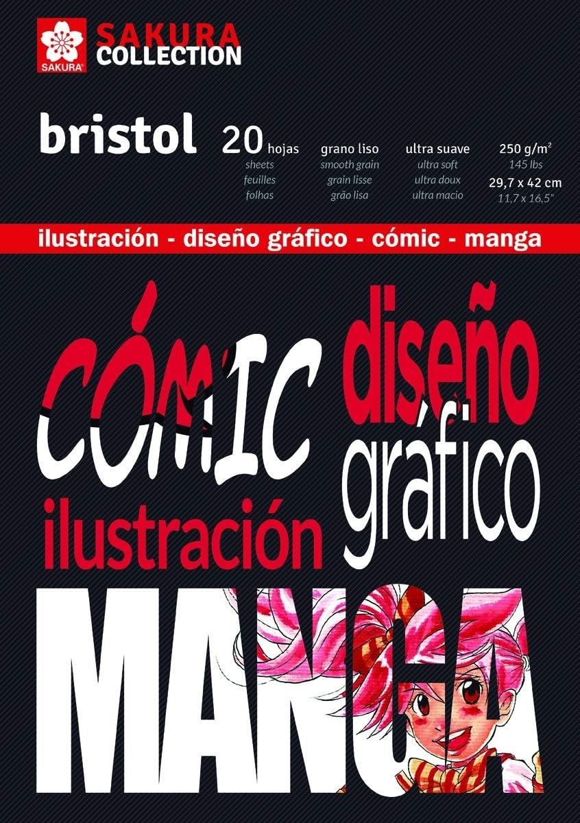 SAKURA BLOC MANGA BRISTOL 20 HOJAS 250 GR. (VARIOS TAMAÑOS)