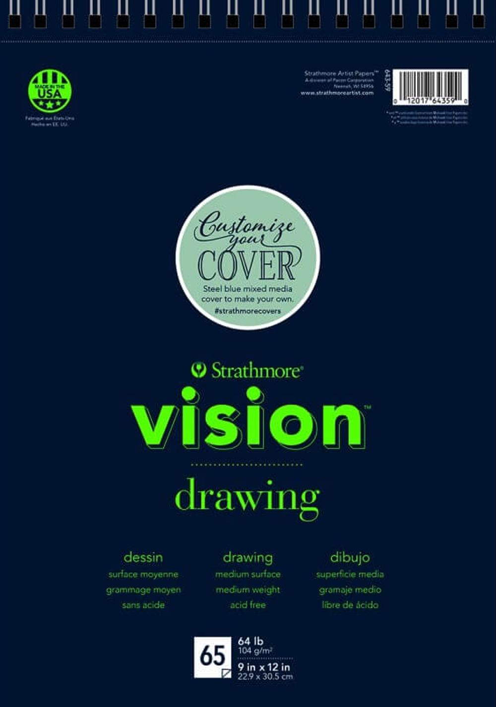 STRATHMORE BLOC PAPEL DIBUJO VISION 65 HOJAS 104 G/M2