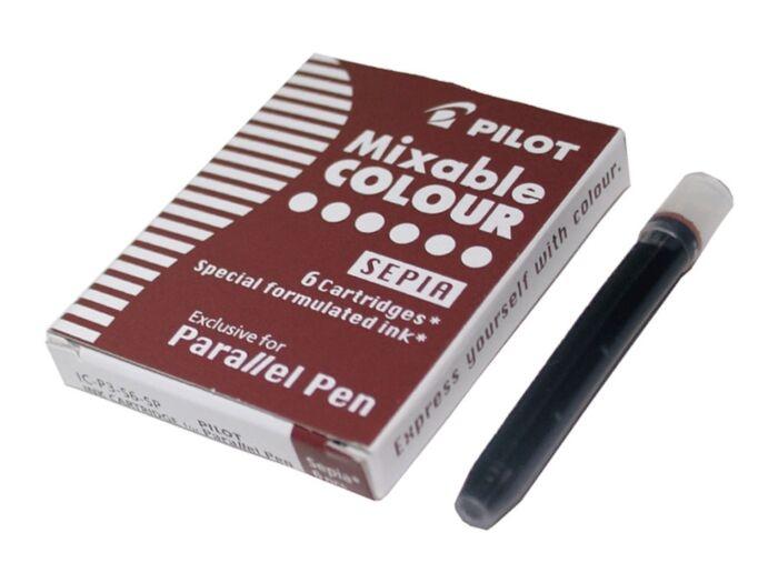 PILOT PARALLEL PEN PACK DE 6 CARTUCHOS DE RECARGAS EN COLOR SEPIA
