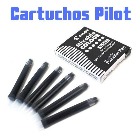 PILOT PARALLEL PEN PACK DE 6 CARTUCHOS DE RECARGAS COLOR NEGRO