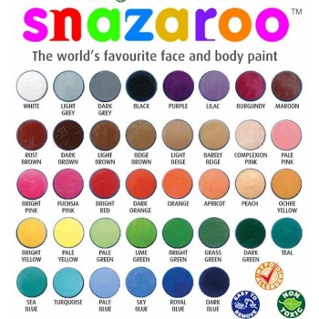 SNAZAROO PASTILLA 18 ML COLORES CLÁSICOS - CARA Y CUERPO