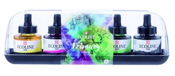TALENS ECOLINE SET ACUARELA LÍQUIDA 5x30ML COLORES PRIMARIOS