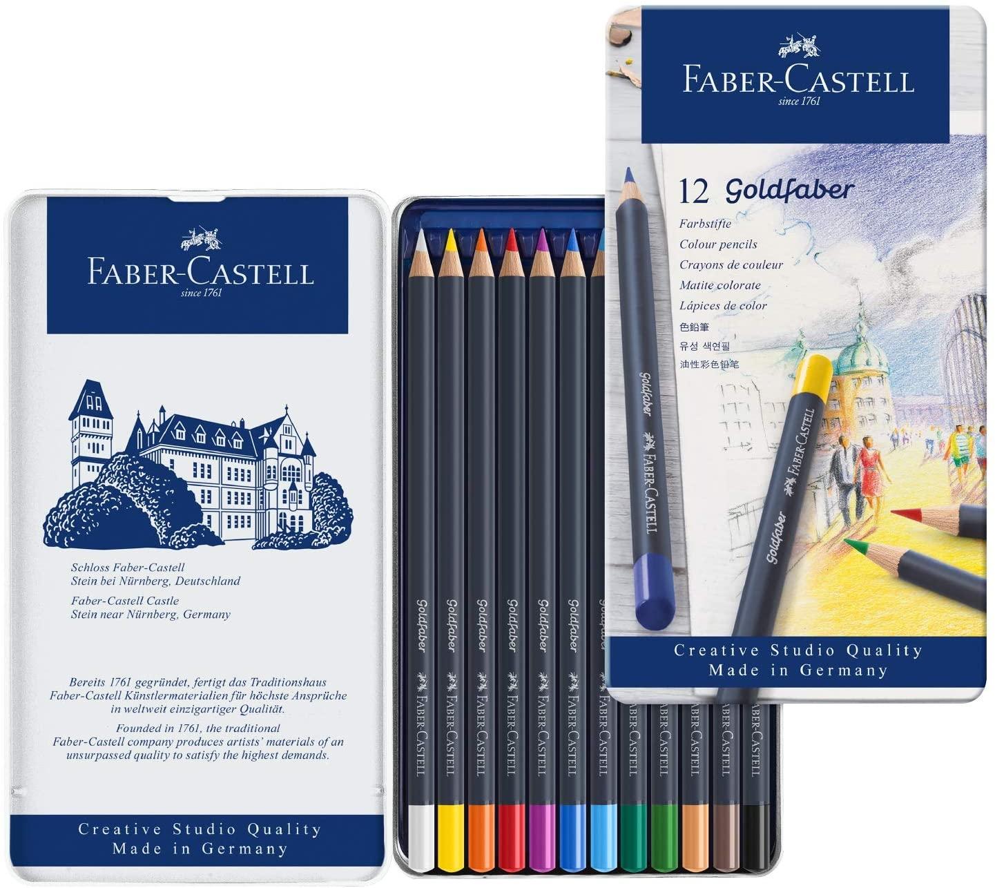 FABER-CASTELL ESTUCHE METAL DE LÁPICES GOLDFABER