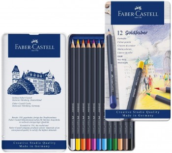 FABER-CASTELL ESTUCHE METAL DE LÁPICES GOLDFABER