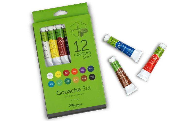 PHOENIX GOUACHE SET 12ML x 12 UDS