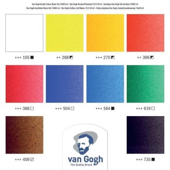 VAN GOGH ACRYLICS SET 10 TUBOS DE 40 ML