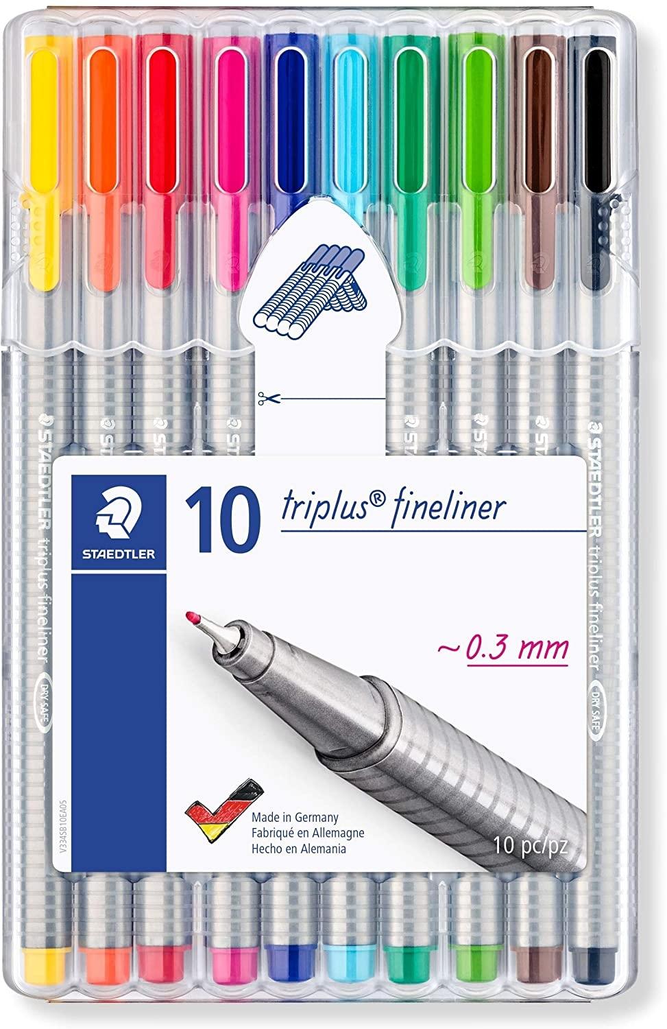 STEADTLER ESTUCHE ROTULADOR FINELINER TRIPLUS 10 UDS