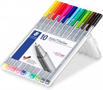 STEADTLER ESTUCHE ROTULADOR FINELINER TRIPLUS 10 UDS