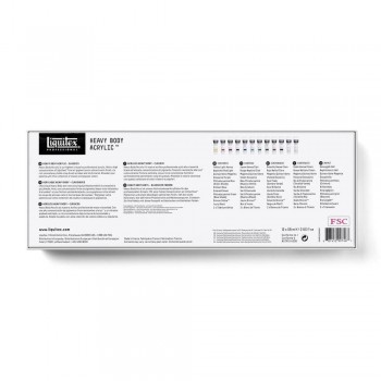 LIQUITEX SET ACRÍLICO CLÁSICO 12 X 59 ML HEAVY BODY