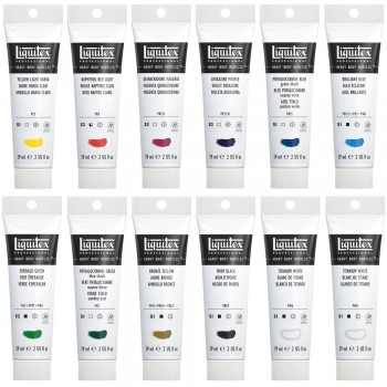 LIQUITEX SET ACRÍLICO CLÁSICO 12 X 59 ML HEAVY BODY