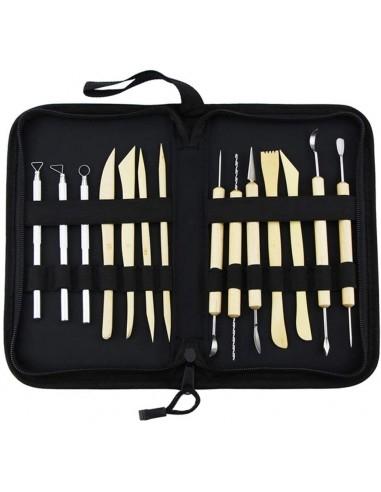 ESTUCHE PARA MODELADO LUXE 14 PIEZAS