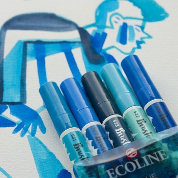 TALENS ECOLINE SET 5 BRUSH PEN