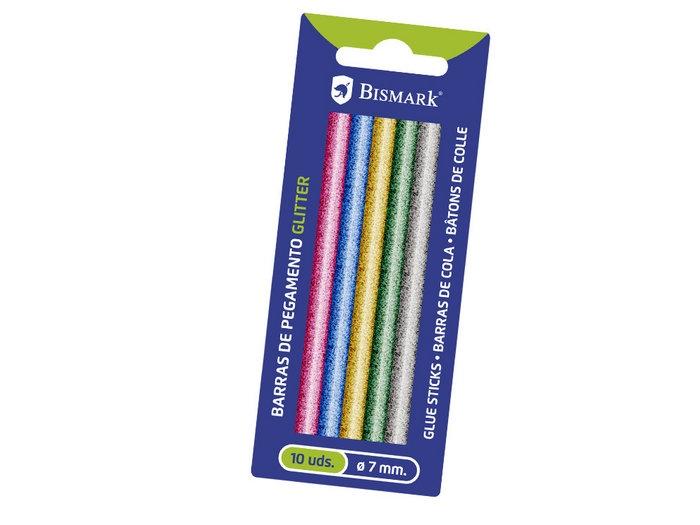 BISMARK BARRA SILICONA BLISTER 10 UDS GLITTER 7MM X 10CM