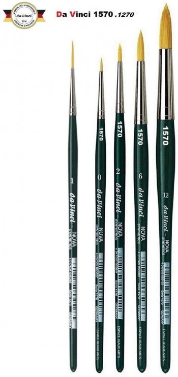 DA VINCI PINCEL SERIE 1570 NOVA PELO DORADO - MANGO VERDE - REDONDO