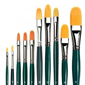 DA VINCI PINCEL SERIE 1375 PELO DORADO MANGO VERDE LENGUA DE GATO