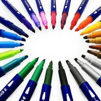 STAEDTLER ROTULADOR DOBLE PUNTA PARA CALIGRAFÍA 3005 SET 24 COLORES