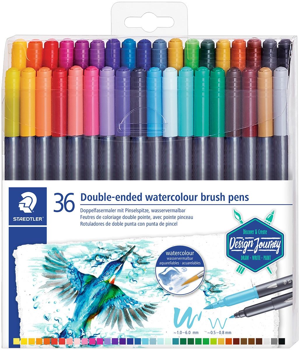STAEDTLER ROTULADOR MARSGRAPHIC DUO SET DOBLE PUNTA ACUARELABLES