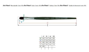 DA VINCI PINCEL SERIE 365 FORTE-LENGUA GATO-FIBRA MARRÓN-TÉC. DECORATIVAS