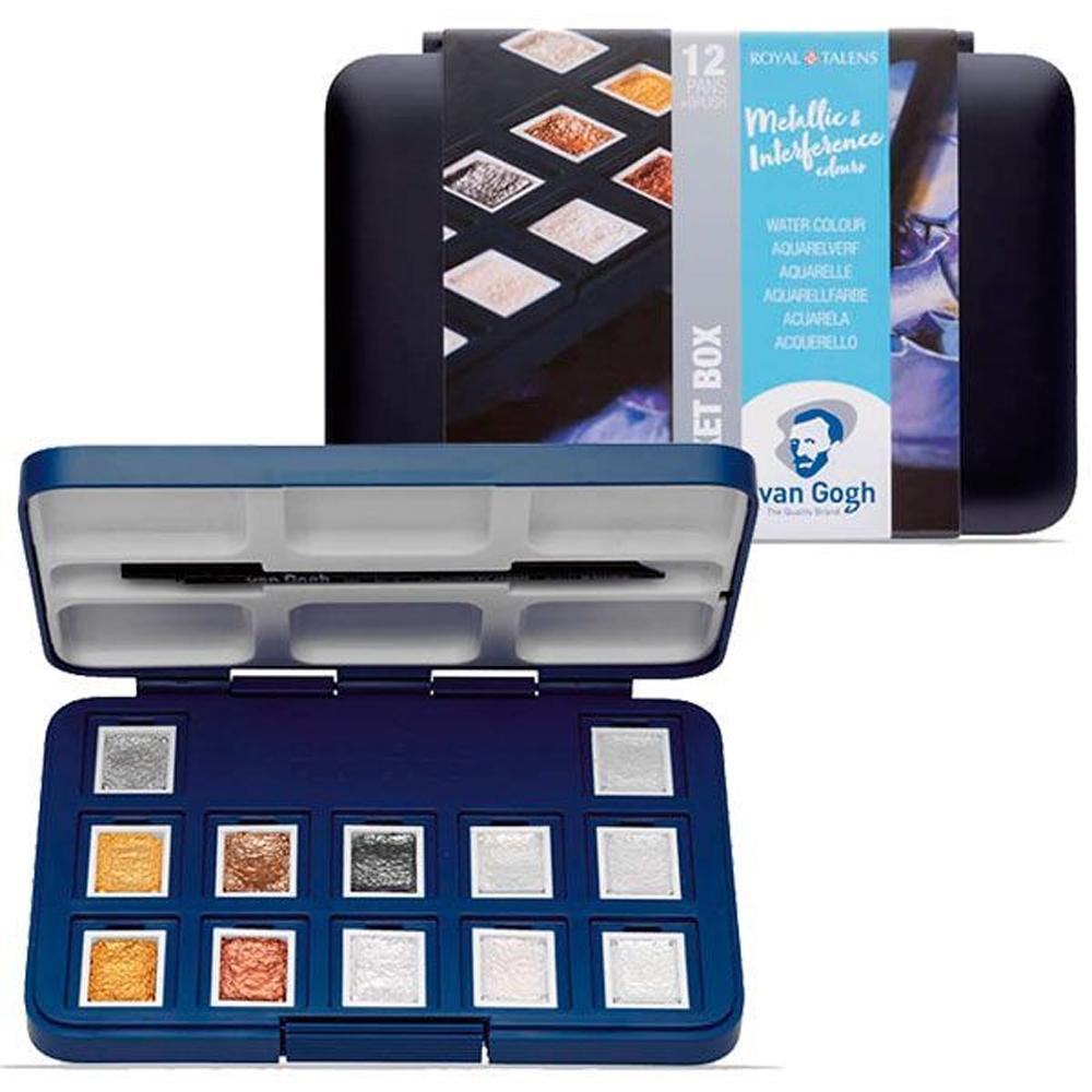 VAN GOGH CAJA 12 ACUARELAS METÁLICAS