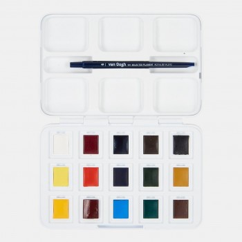 VAN GOGH CAJA 12+3 ACUARELAS 1/2 GODET
