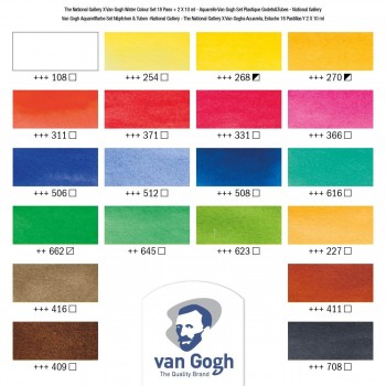 VAN GOGH CAJA 12+3 ACUARELAS 1/2 GODET